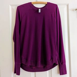Athleta berry criss cross sweatshirt womens small